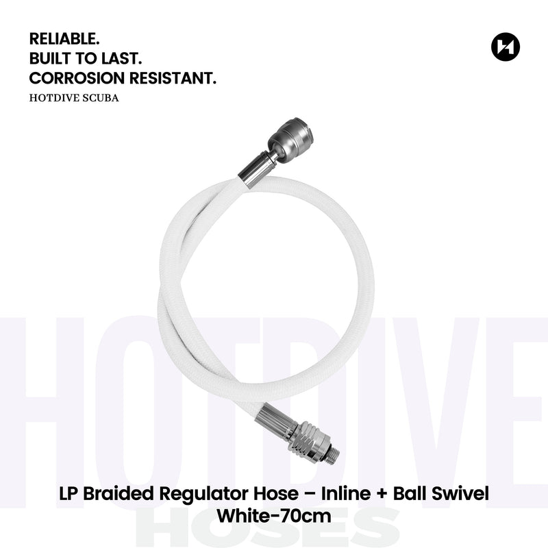 LP Braided Regulator Hose – Inline + Ball Swivel - 43