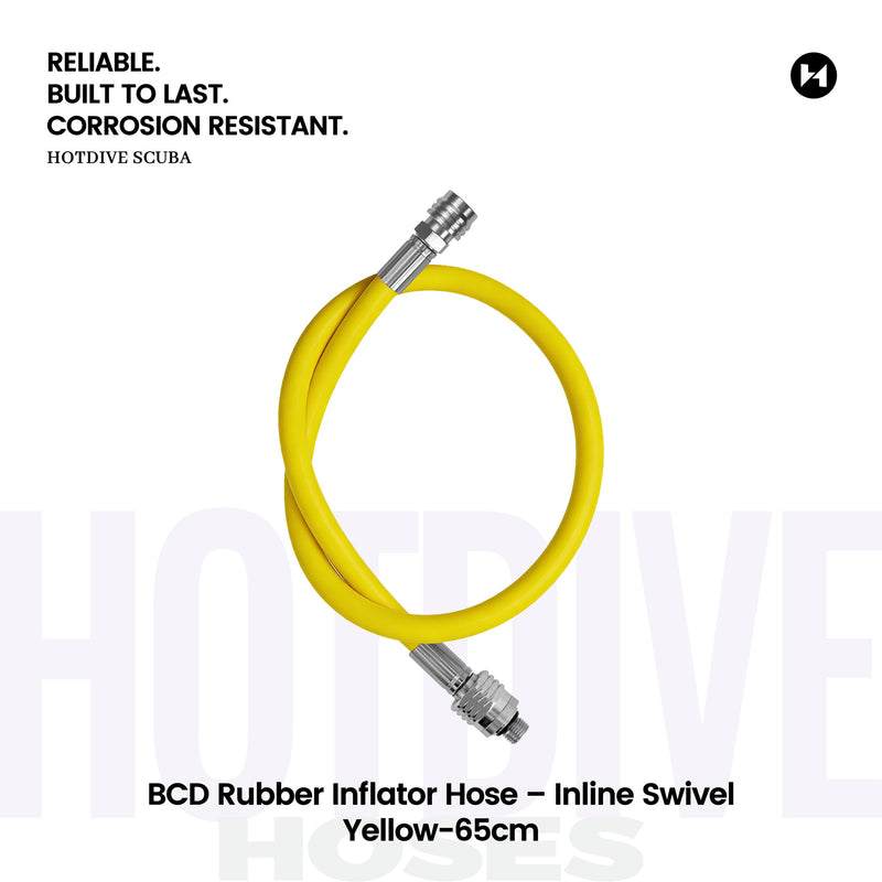 BCD Rubber Inflator Hose – Inline Swivel - 10
