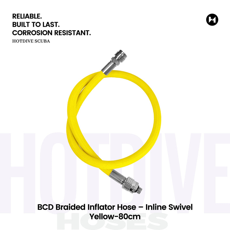 BCD Braided Inflator Hose – Inline Swivel - 74