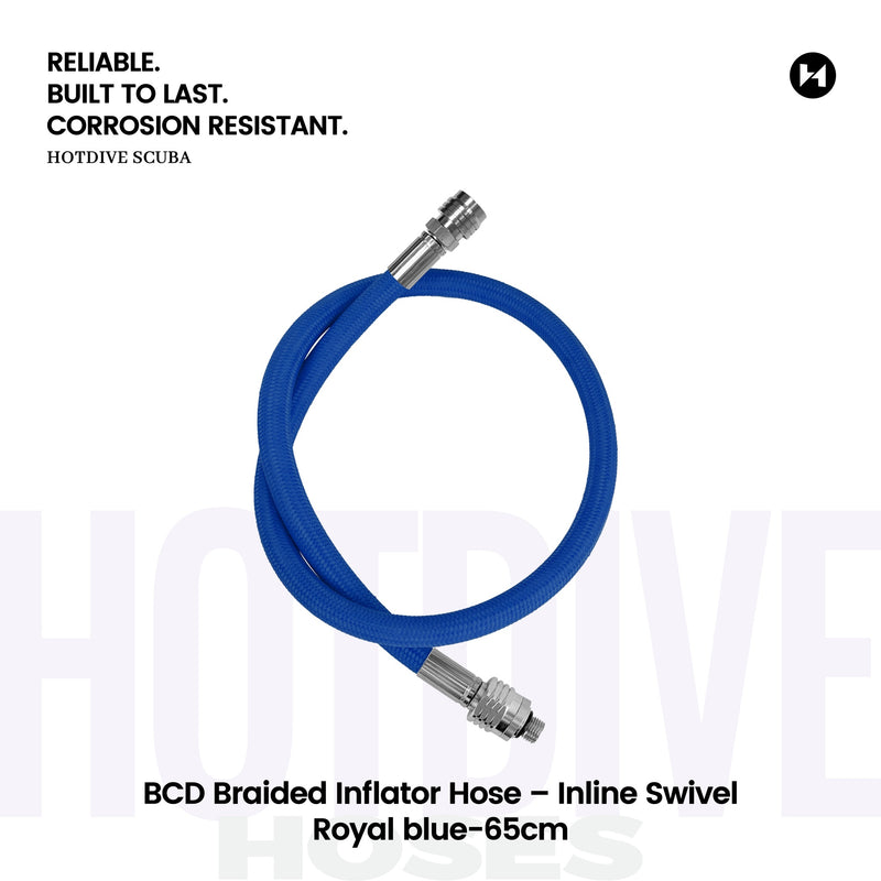 BCD Braided Inflator Hose – Inline Swivel - 48