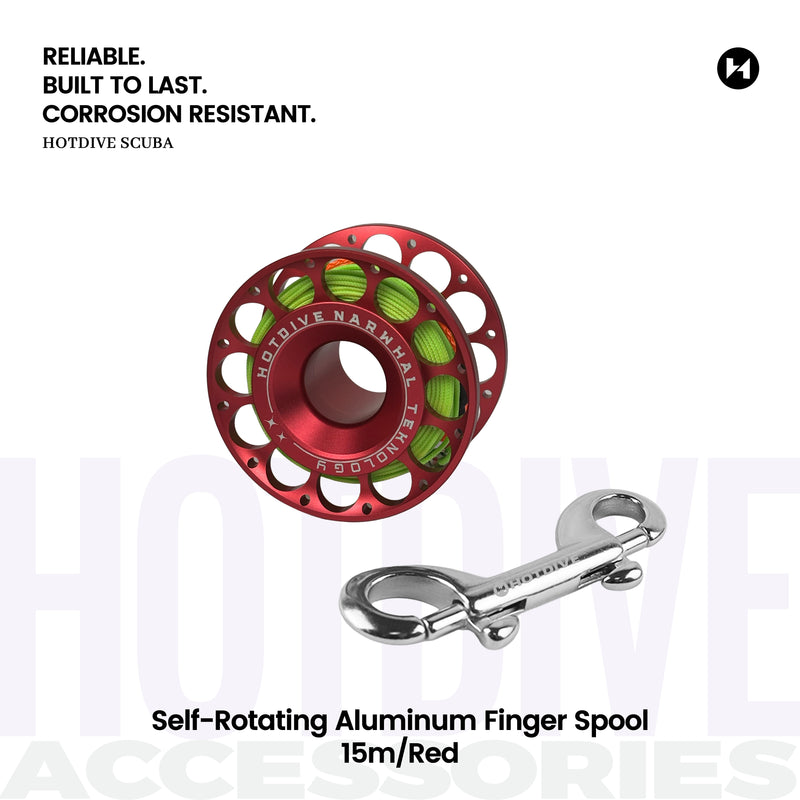 Self-Rotating Aluminum Finger Spool - 1