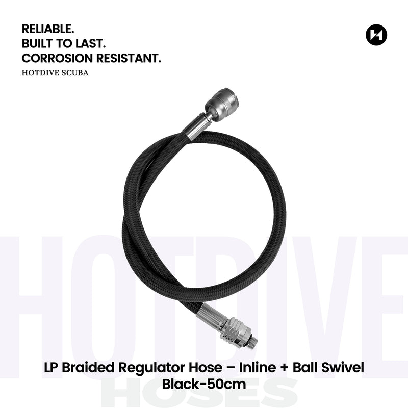 LP Braided Regulator Hose – Inline + Ball Swivel - 2