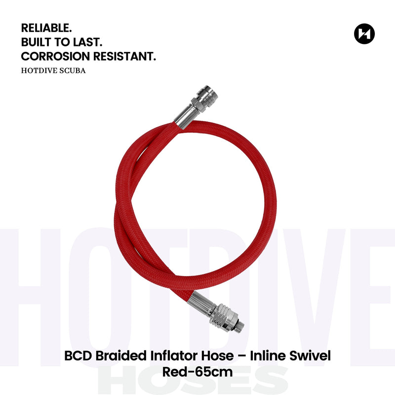 BCD Braided Inflator Hose – Inline Swivel - 43