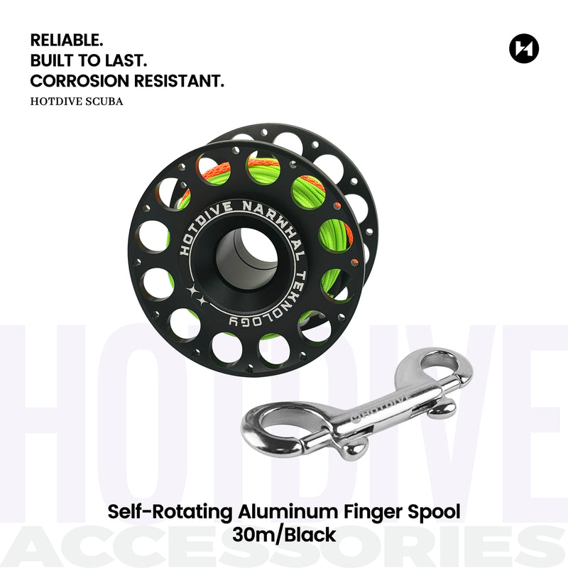 Self-Rotating Aluminum Finger Spool - 7