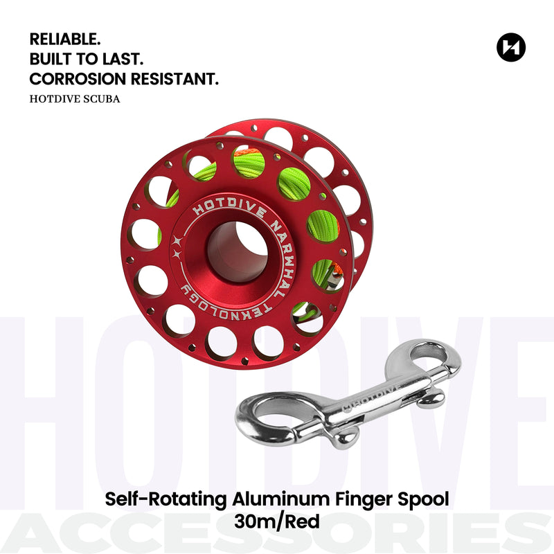Self-Rotating Aluminum Finger Spool - 6