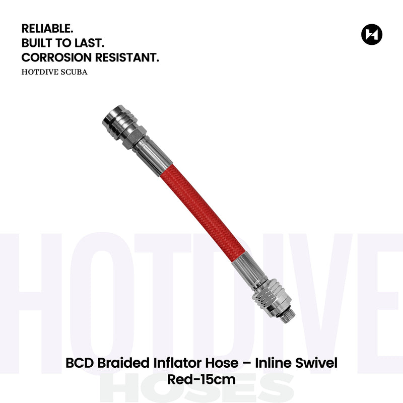 BCD Braided Inflator Hose – Inline Swivel - 4