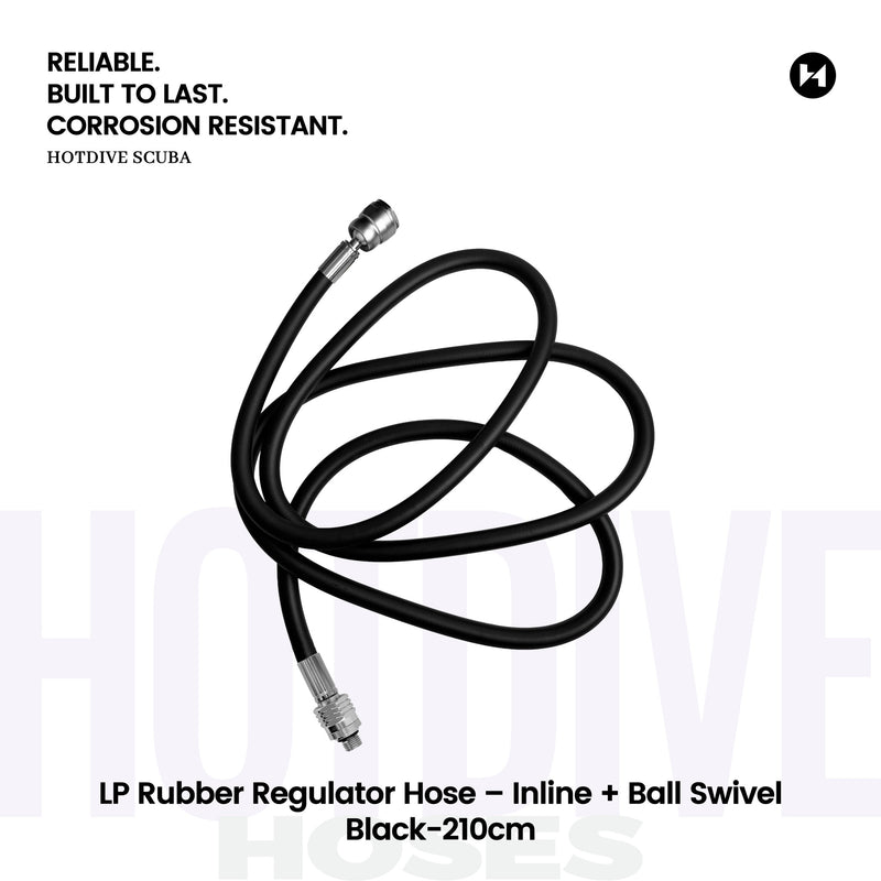 LP Rubber Regulator Hose – Inline + Ball Swivel - 21