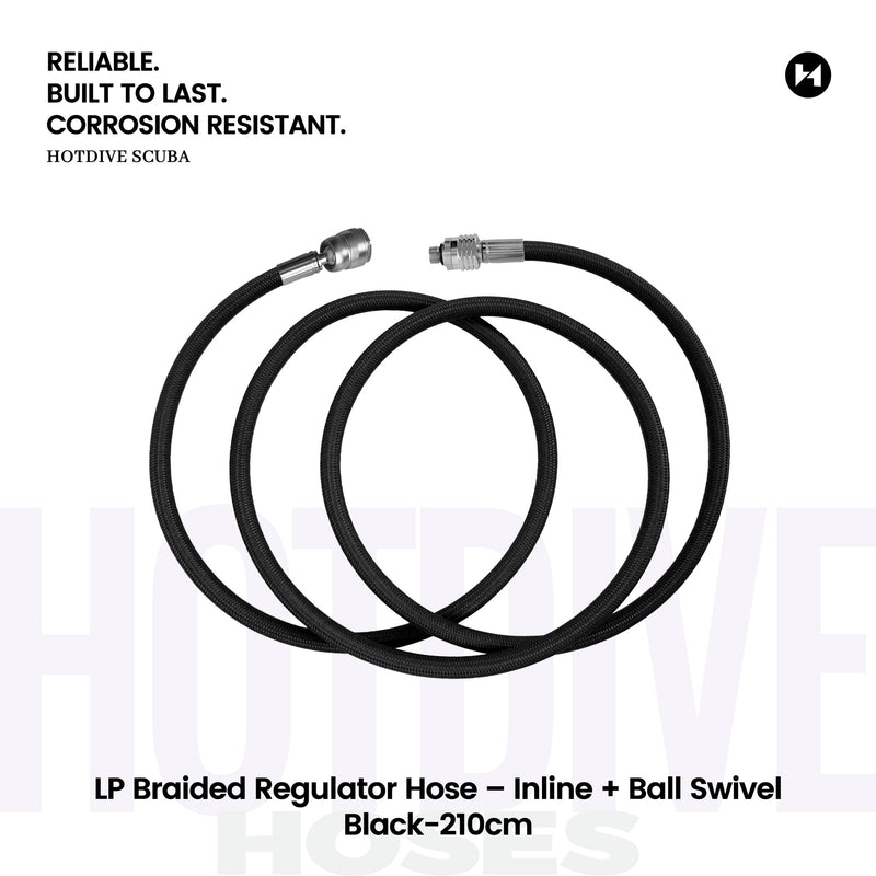 LP Braided Regulator Hose – Inline + Ball Swivel - 101