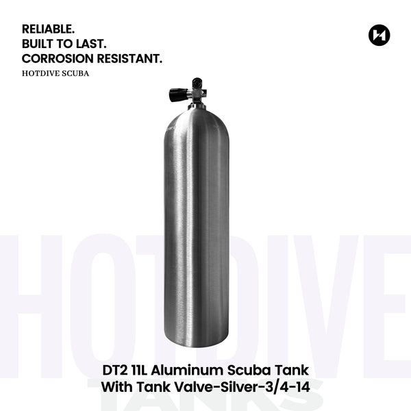 DT2 11L Aluminum Scuba Tank — DT211-S-NPSM