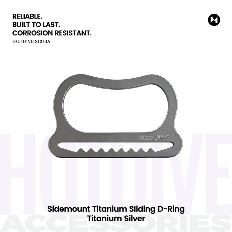 Sidemount Titanium Sliding D-Ring - 1