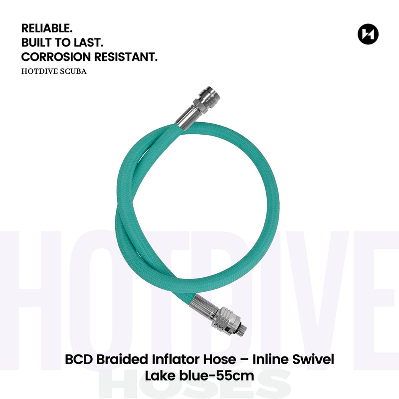 BCD Braided Inflator Hose – Inline Swivel - 30